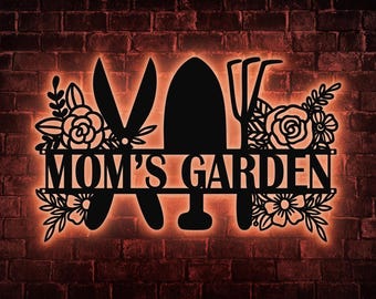 Custom Metal Garden Sign, Customizable, Rose Garden Sign, Garden or Greenhouse Decor, Personalized Metal Sign, Garden Sign with Roses.