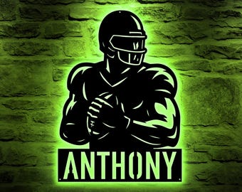 Customizable Football Sign - Football Player Gift, Personalized Football Sign, High School Senior Night Gift, Custom Football Senior Gift.