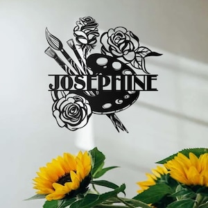 Custom Art Studio Metal Sign,Artist Sign,Personalized Painter Name Sign,Art Supplies Painter Tools Sign,Art Studio Decor,Drawing Lover Gift