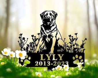 Custom Dog Memorial Stake, Dog Grave Marker, Every Dog Breed Metal Stake, Personalized Dog Garden Sign, Pet Loss Gift, Garden Decor Metal