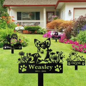 Custom Dog Memorial Stake, Dog Grave Marker, Every Dog Breed Metal Stake, Personalized Dog Garden Sign, Pet Loss Gift, Garden Decor Metal