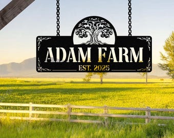 Letrero de entrada de granja, Letreros de granja de metal, Letreros de granja personalizados, Letreros de rancho, Letreros de rancho personalizados, Letreros de entrada exterior, Letrero de rancho personalizado