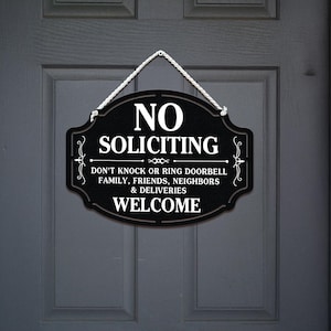 No Soliciting Yard Sign, Metal House Sign, No Soliciting Sign for Home Decor, Funny Metal Yard Stake, Outdoor Decoration, Housewarming Gifts