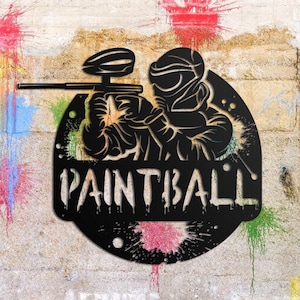 Custom Paintball Metal Sign with Led Light, PaintballMetal Wall Art, Paintball Lover Gift, Gift For Man, Paintball Lover Gift,Christmas Gift