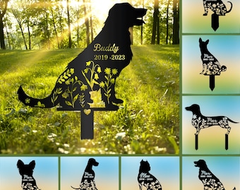 Custom Dog Memorial Stake, Metal Stake, Personalized Memorial Dog Metal Sign, Sympathy Sign, Grave Marker, Remembrance Stake, Garden Sign