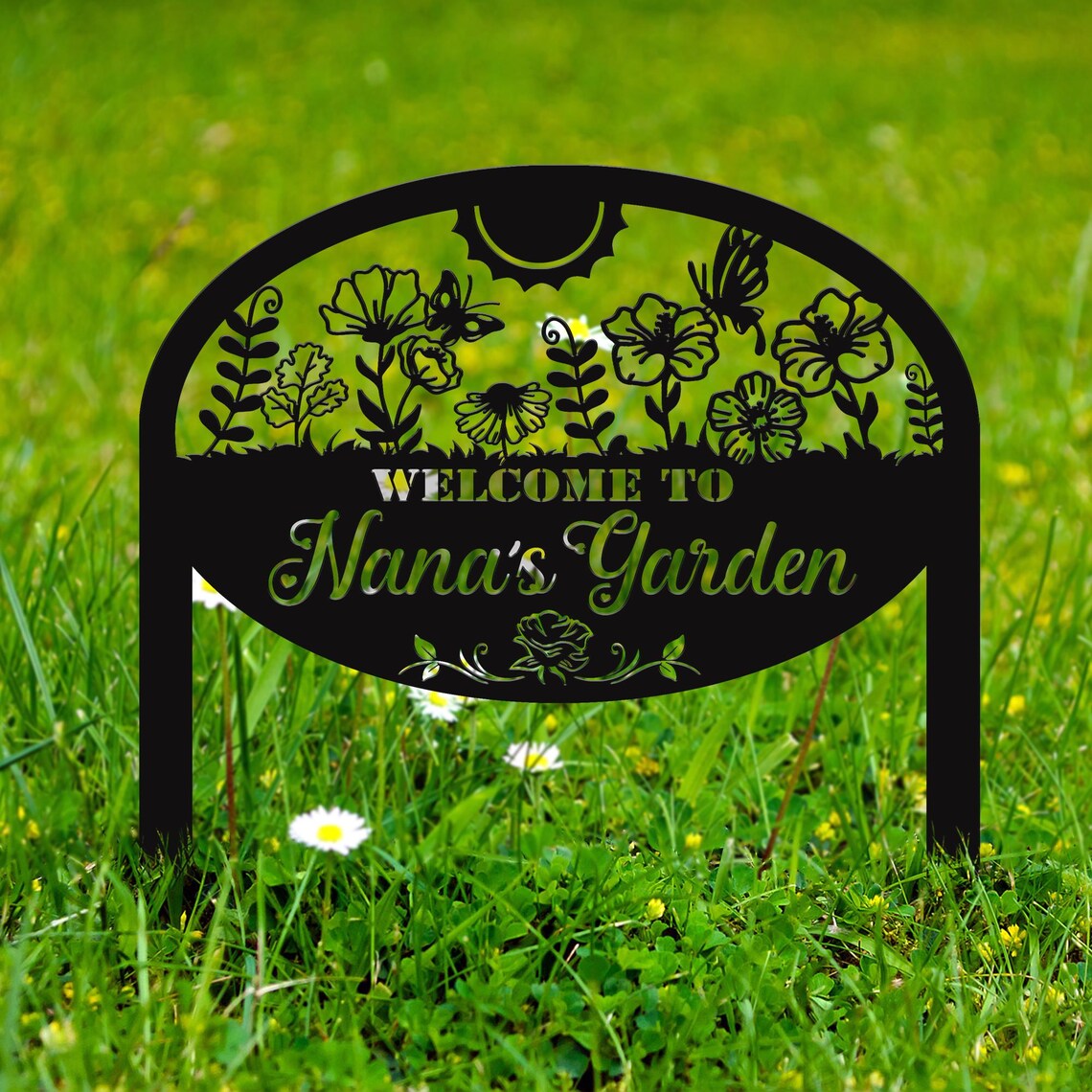 Custom Garden Sign Personalized Garden Name Sign Metal Garden Sign for ...