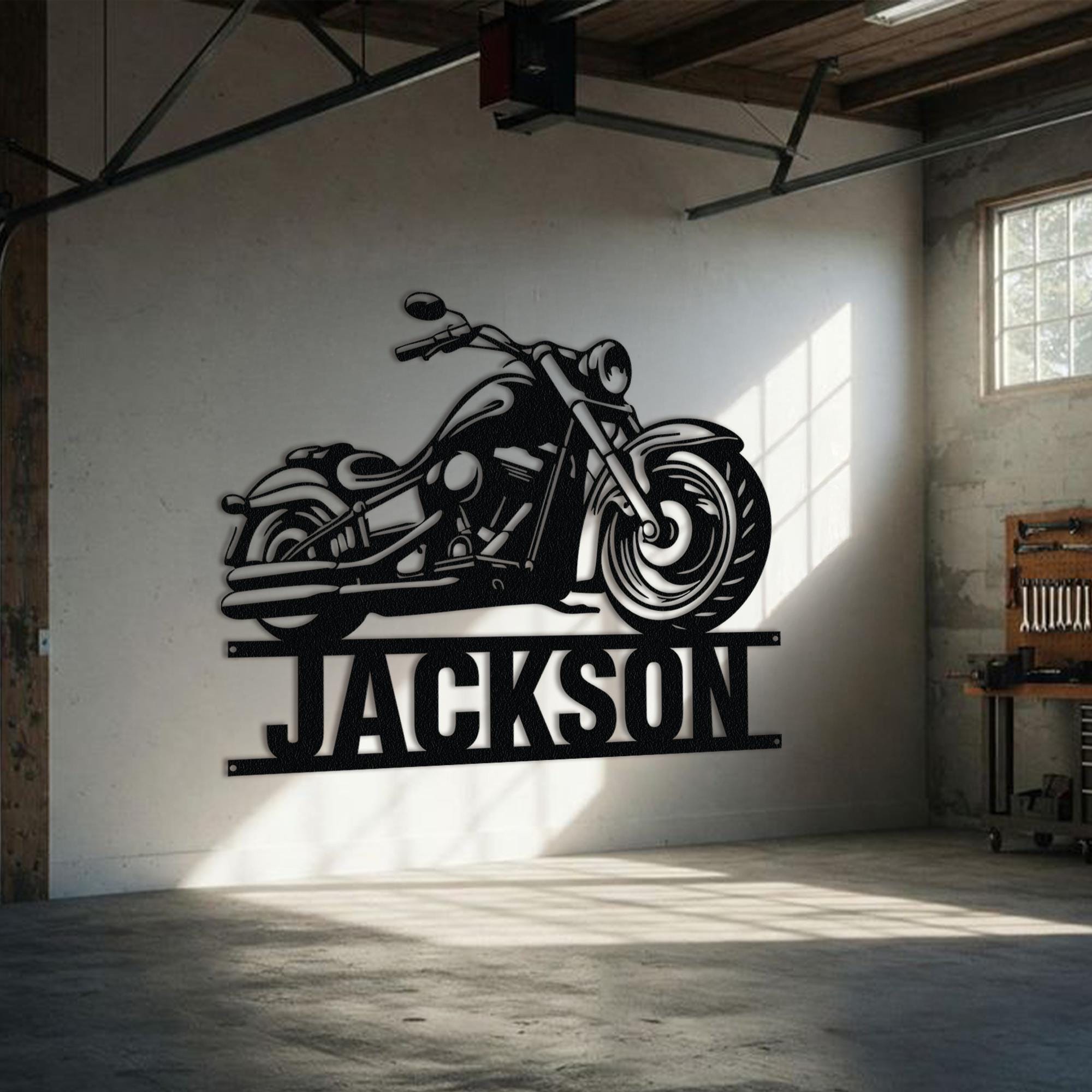 Custom Motorcycle Sign, Personalized Biker Name Sign, Motorbike ...