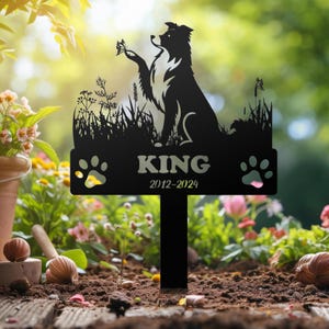 Custom Dog Memorial Stake, Dog Grave Marker, Every Dog Breed Metal Stake, Personalized Dog Garden Sign, Pet Loss Gift, Garden Decor Metal