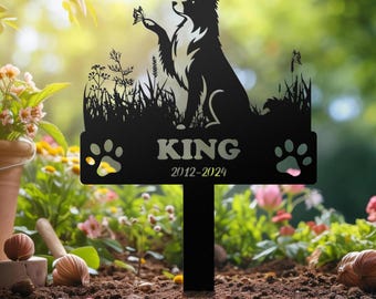 Custom Dog Memorial Stake, Dog Grave Marker, Every Dog Breed Metal Stake, Personalized Dog Garden Sign, Pet Loss Gift, Garden Decor Metal