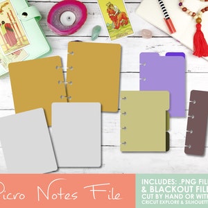 DIY Micro Notebook - Cut File for Cricut & Silhouette Included! Planner Stickers