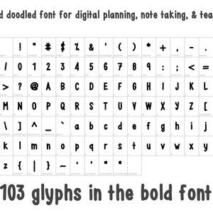 Aesthetic Font, Handwritten Font for GoodNotes, Notes Font, Digital Planner, Notetaking, Digital Font for GoodNotes, Teacher Font Bundle image 6