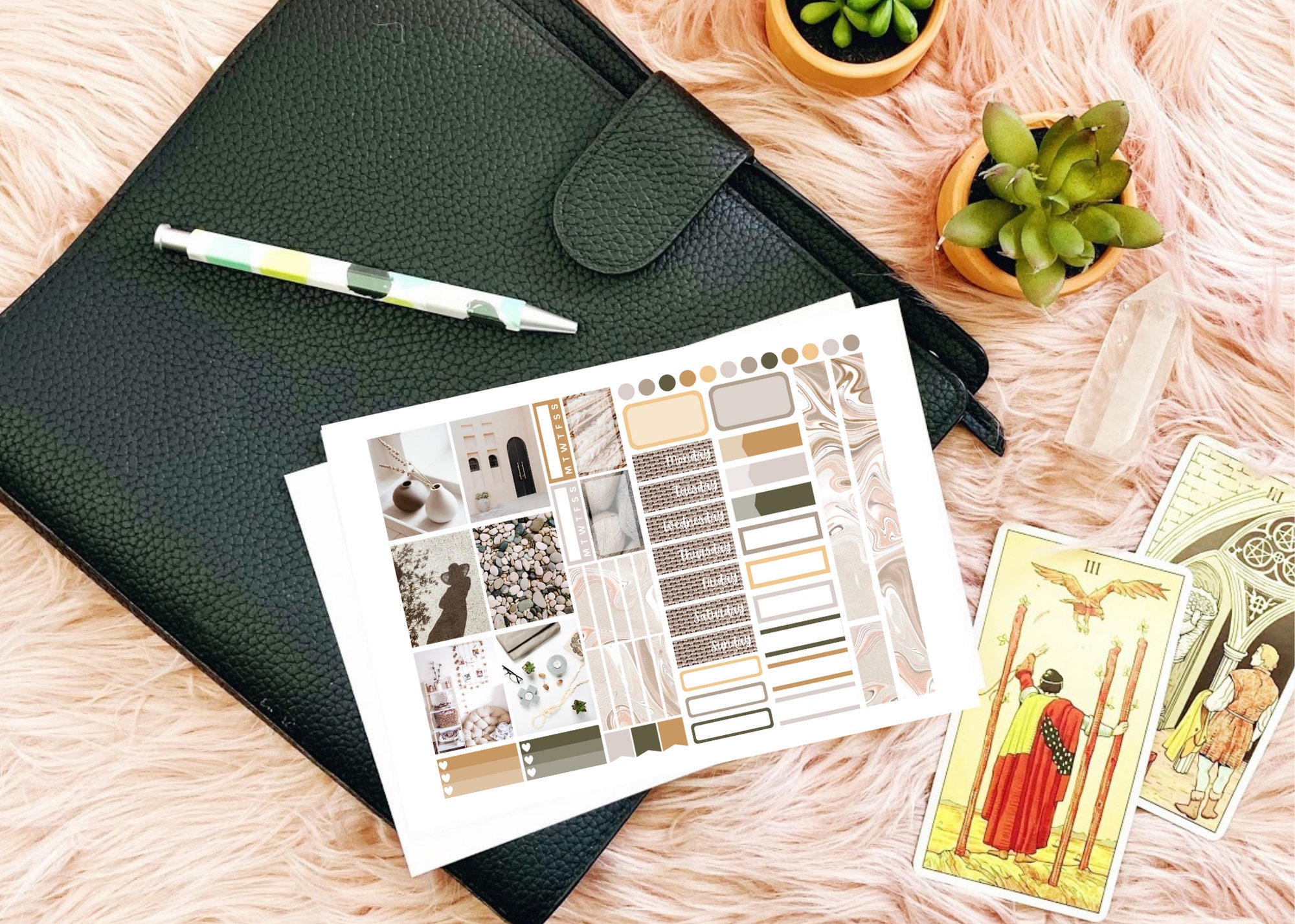 Canva Sticker Template for Cricut, Printable Planner Stickers, Editable ...