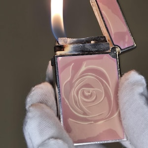 ST Dupont Fantasies Limited Edition Ligne D with Rose Pattern