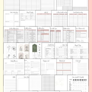 Printable Crochet and Knitting Planner - Organize Projects, Patterns, Yarn, Hooks, and Needles. Includes Project, Yarn, & Care Tags