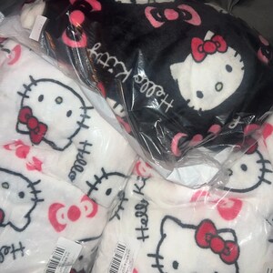 Hello Kitty Linda Pareja Pijamas, Pantalones de Pijama Fondos Sanrio Regalo para ella Pijamas Pantalones de Mujer, Regalo para ella, Pantalones Y2k, Pantalones Baggy White