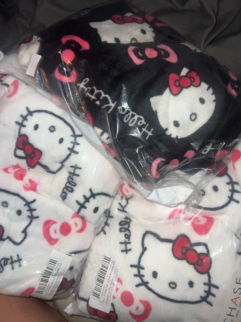 Hello Kitty Cute Couple Pyjamas, Pyjama Pants Bottoms Sanrio Gift For Her Pyjamas Womens Pants, Gift for her, Y2k pants, Baggy pants White