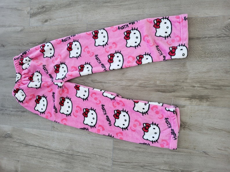 Hello Kitty Cute Couple Pyjamas, Pyjama Pants Bottoms Sanrio Gift For Her Pyjamas Womens Pants, Gift for her, Y2k pants, Baggy pants Rose Pink