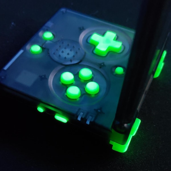 Ambernic RG35XXSP Hand Casted + Polished - Limited various colors fluorescent hand made Buttons