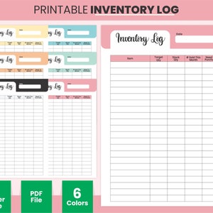 Printable Inventory Management Sheet, Product Inventory Tracker, Direct ...