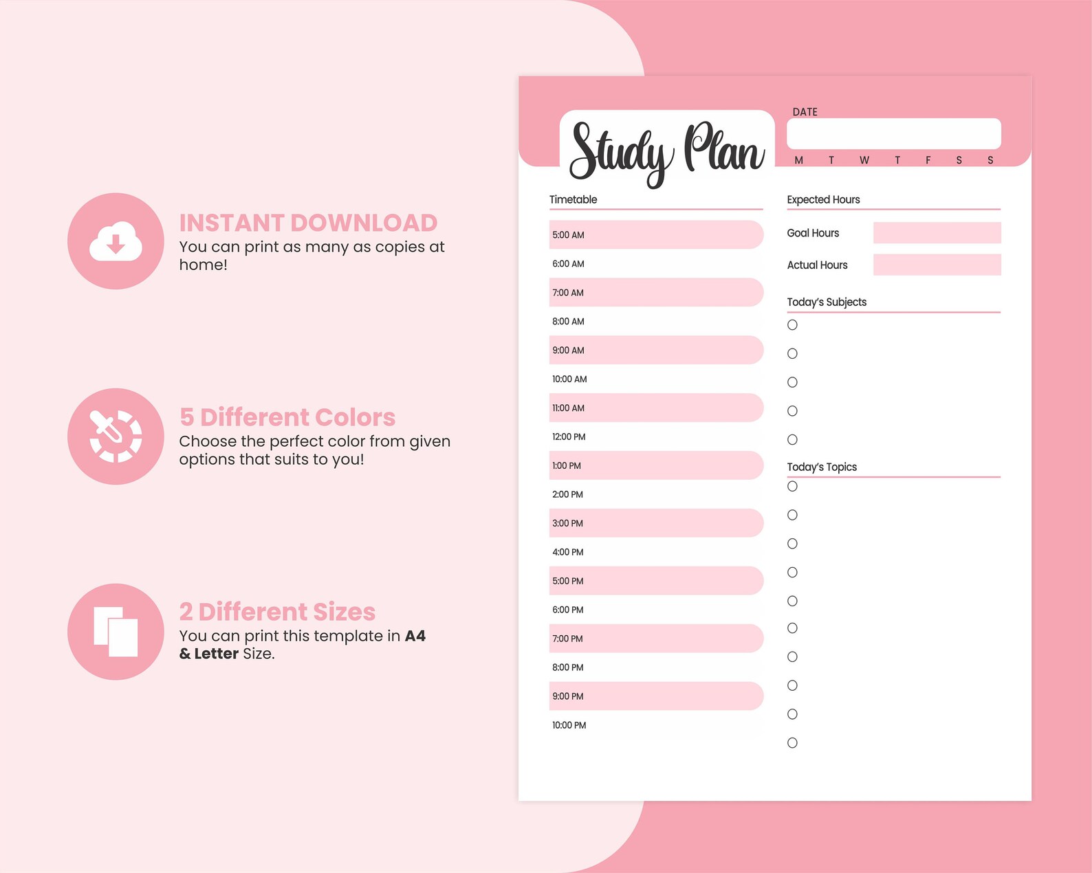 Printable Student Planner Pack: School & College Inserts (PDF) - Etsy