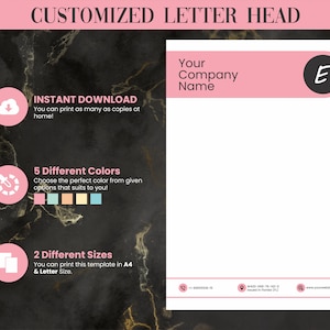 Personalized Custom Letterhead Design Professional Business Stationery Printing Services Digital Planner for Business Organization