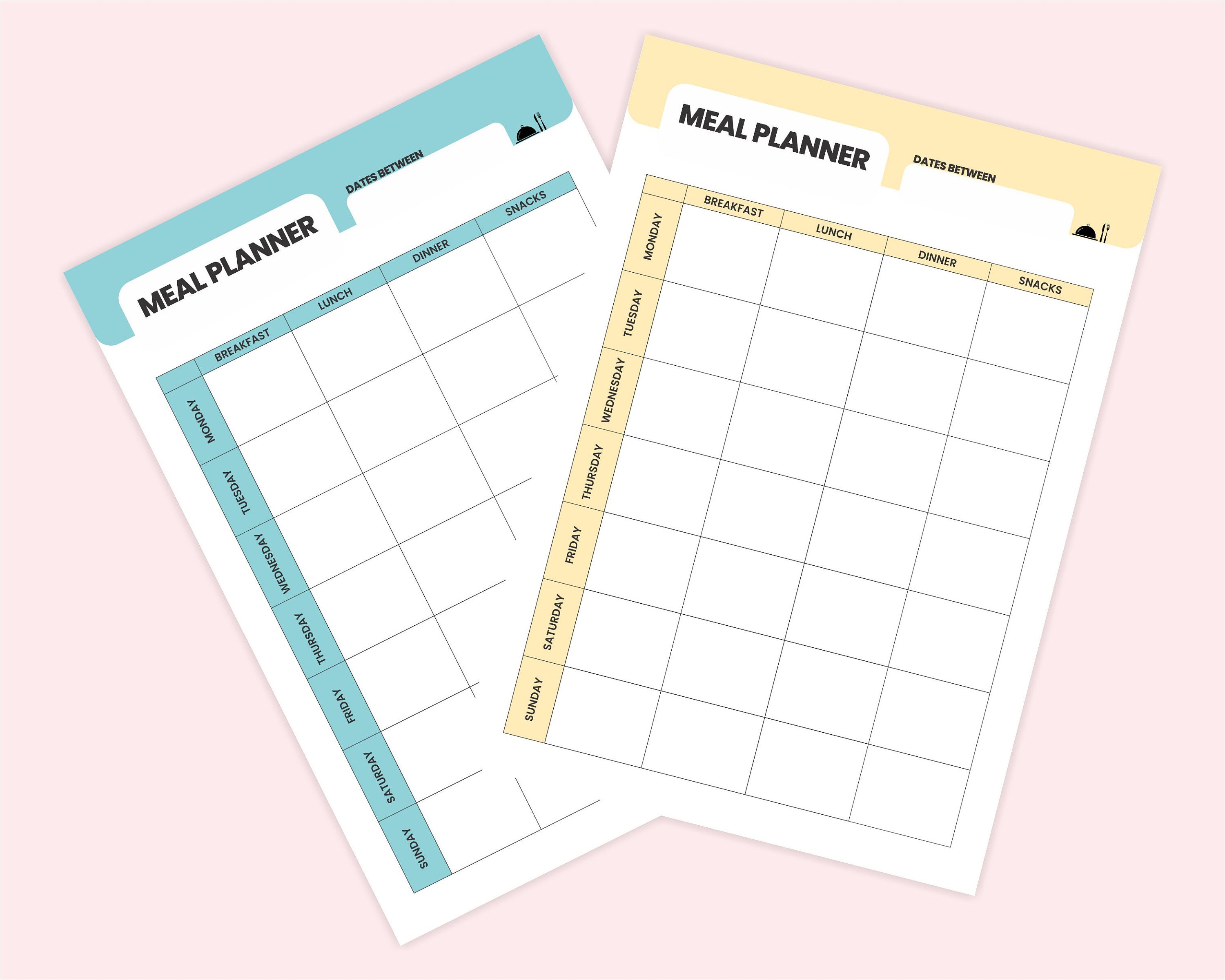 Printable Weekly Meal Planner, Meal Prep Template, Food Planner Insert ...