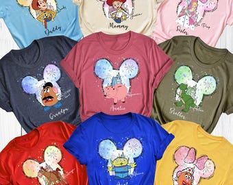 Custom Disney Toy Story Characters Shirt, Mickey Friends Shirt, Toy Story Shirt, Star Wars Shirt, Family Toy Story Matching Birthday Shirt