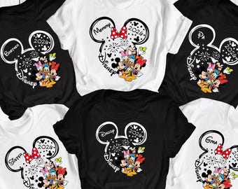 Camisetas familiares Disney personalizadas a juego 2026, camisetas de viaje familiar Disney, camisetas de vacaciones Disney, camisetas de equipo familiar Disneyland, camisetas Disney