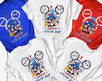 Disney Mickey and Friends July 4th Shirt, Disney USA Shirt, Disney 4th July Shirt, Mickey USA Shirt, Disneyland Patriotic 250 Years Shirts
