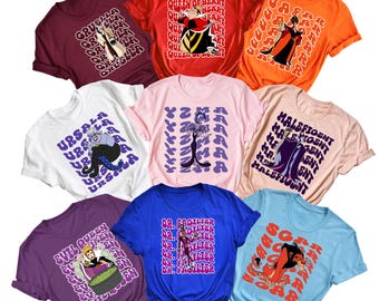 2026 Disney Villains Shirt, Villains Characters Shirt, Bad Witches Maleficent Evil Queen Shirts, Maleficent Evil Queen Ursula Cruella Shirt