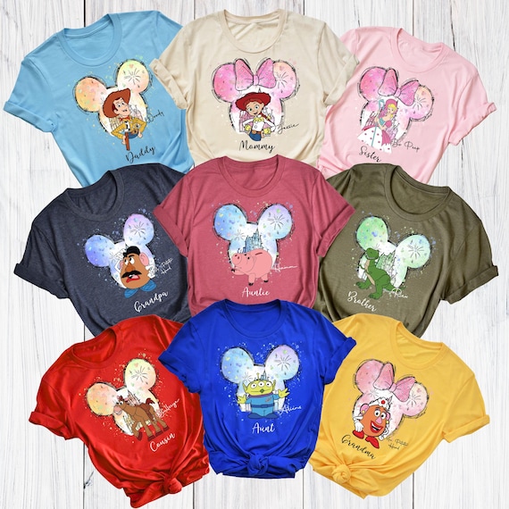 Custom Disney Toy Story Characters Shirt, Mickey Friends Shirt, Toy Story Shirt, Star Wars Shirt, Family Toy Story Matching Birthday Shirt