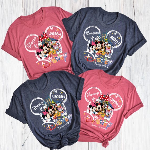Custom Disney world Family Vacation Shirts 2026, Disney Family Trip Shirt, Disney Trip Matching Shirts, Disneyland Family Squad Shirts,