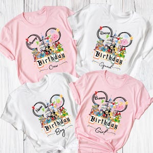 Custom Disney Birthday Boy and Girl Shirt, Disney Birthday Family Trip, 2026 Disney Birthday   Party Trip Shirt, Disney Birthday Squad Tees