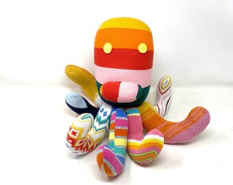 Cute Plushie Octopus, Socktopus, Eco Friendly Toy, Stuffed Toy for Kids