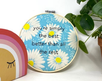 Embroidery Art, Schitt's Creek, Simply the Best Lyrics, Embroidered David Rose