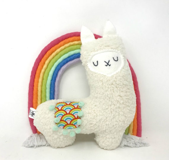 rainbow llama plush