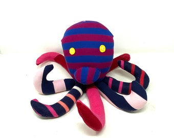Plush Octopus Socktopus, Eco Friendly Plushie, Stuffed Toy for Kids 55