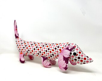 Cute Wiener Dog Plushie, Stuffed Wiener Dog,  Weiner Dog Stuffie, Gift for Kids