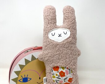 Pink Fluffy Easter Bunny Plush, Stuffed Rabbit