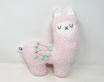 Roze gevulde lama, lama stuffie, pluche lama, lama speelgoed, nieuwe baby cadeau