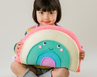 Pastel Rainbow kussen, Kids kussen, kwekerij Decor, Rainbow Softie, pluche Rainbow, foto Prop