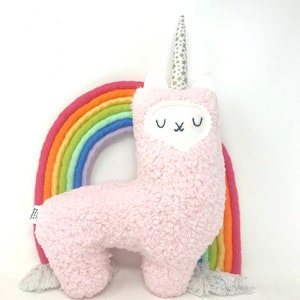 Llamacorn Stuffed Llama, Plush Llama, Llama Stuffie, Llama Baby Toy image 5