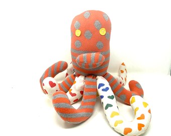 Plush Octopus Socktopus, Eco Friendly Plushie, Stuffed Toy for Kids 44