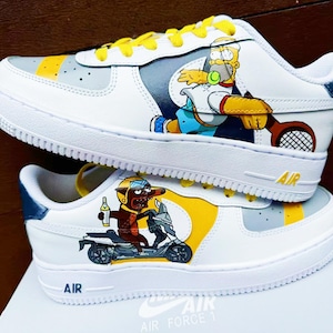 custom hand painted air force1.af1 Simpson cartoons street style anime wedding shoes trendy trainers high fashion sneakers schuh