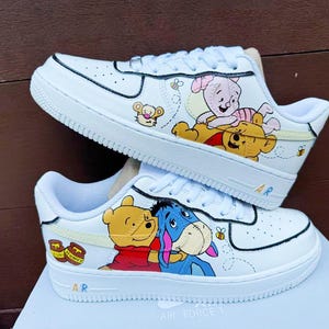custom hand painted  air force1.af1  abstract cartoons street style anime wedding shoes trainers high fashion sneakers winnie the pooh