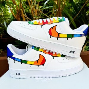 custom hand painted air force1.af1  cartoons street style anime wedding shoes trendy trainers high fashion sneakers rainbow 1i 8ine
