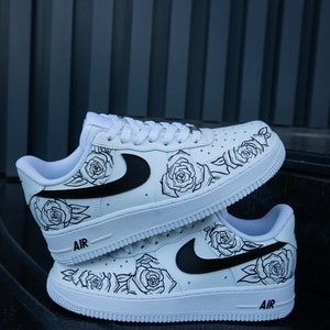 custom hand painted air force1.af1 rose  cartoons street style anime wedding shoes trendy trainers high fashion sneakers schuh