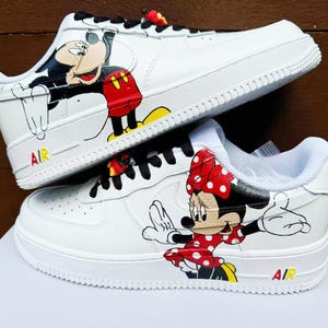 custom hand painted air force1.af1  Mickey Minnie mouse cartoons street style anime wedding shoes trendy trainers high fashion sneakers