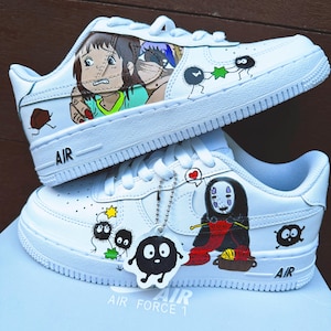 custom hand painted air force1. Spirited Away cartoons street style anime wedding shoes trendy trainers high fashion sneakers