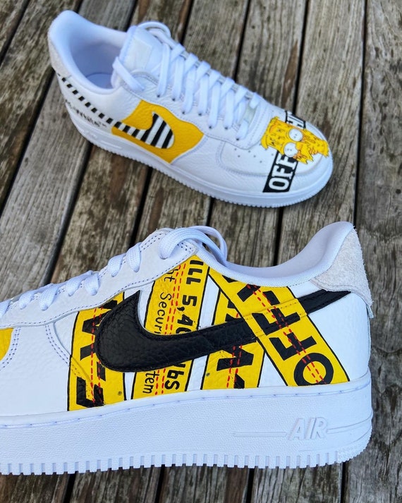 Custom Hand Painted Air Force1.af1 Abstract Cartoons Street Style Anime Wedding Shoes Trendy Trainers High Fashion Sneakers Off white Etsy